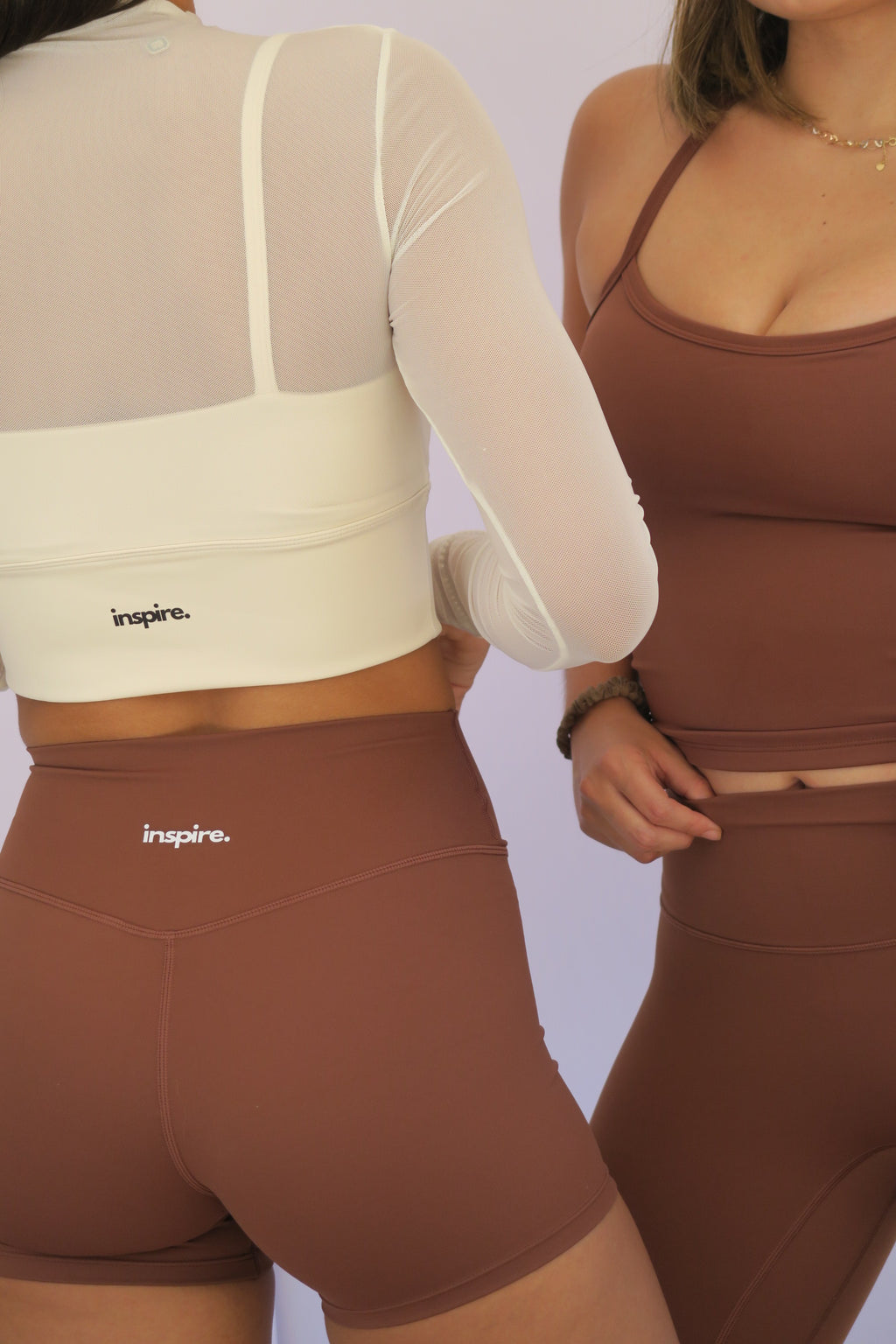 Fitted Mesh Long Sleeve Crop Top