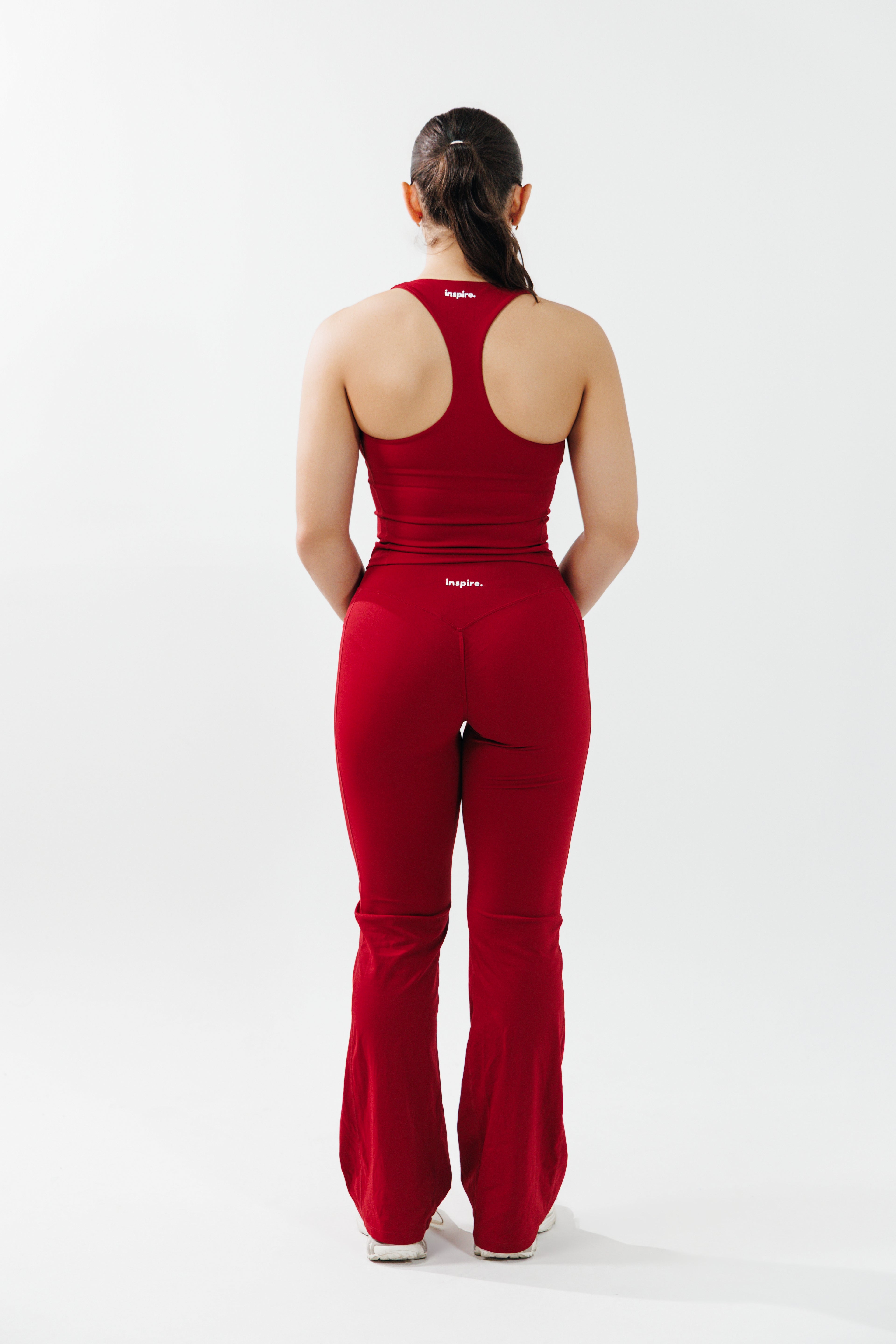crossed waist wide legging