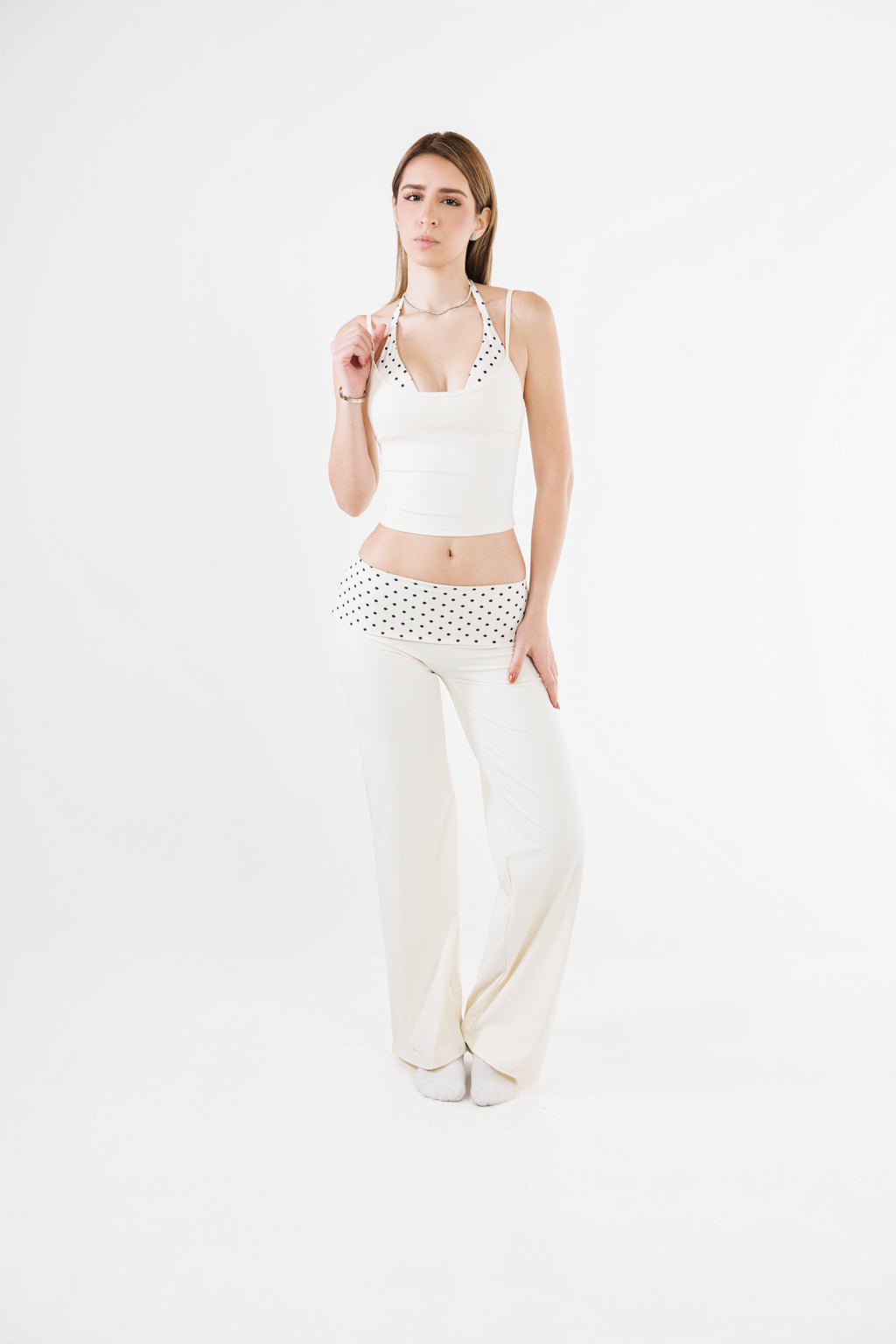 Polka Wide Leg Pants