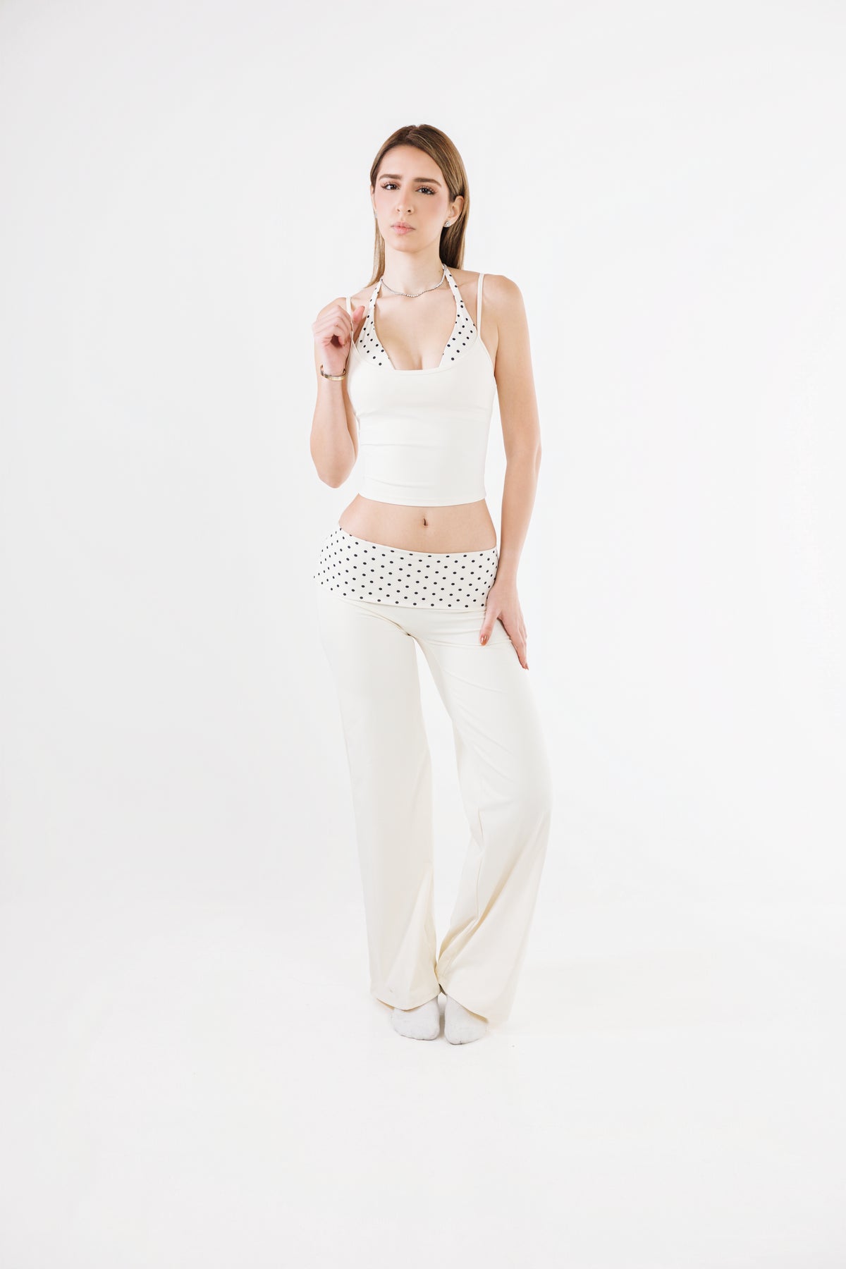 Polka Wide Leg Pants