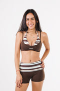 Striped Two Faced Sports Bra