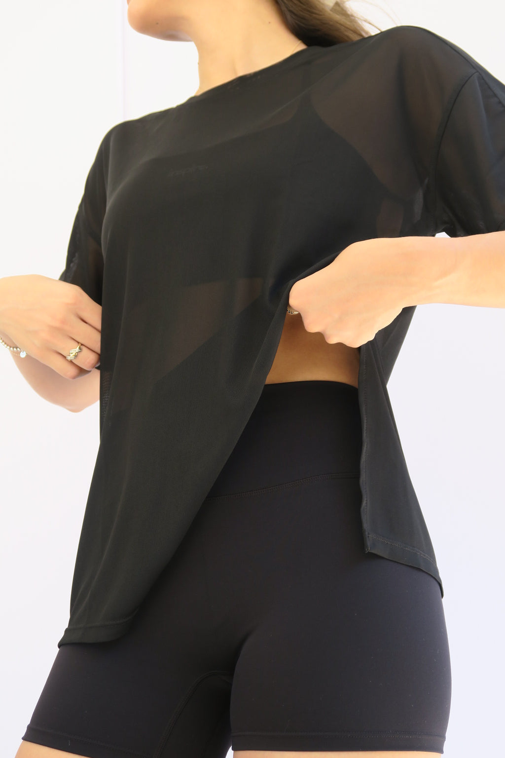 Mesh Oversized Basic Top