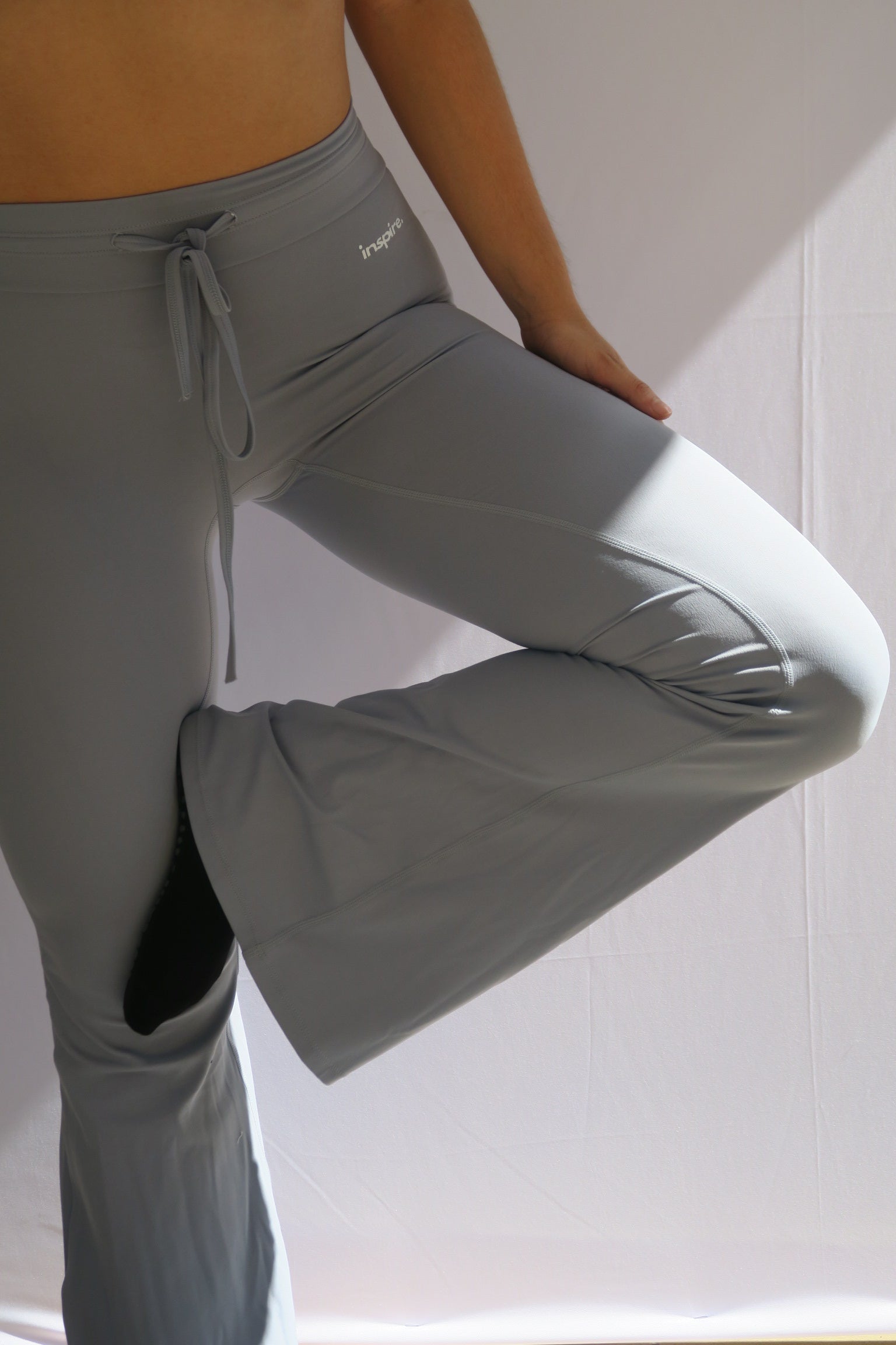 String Waist Flared Legging