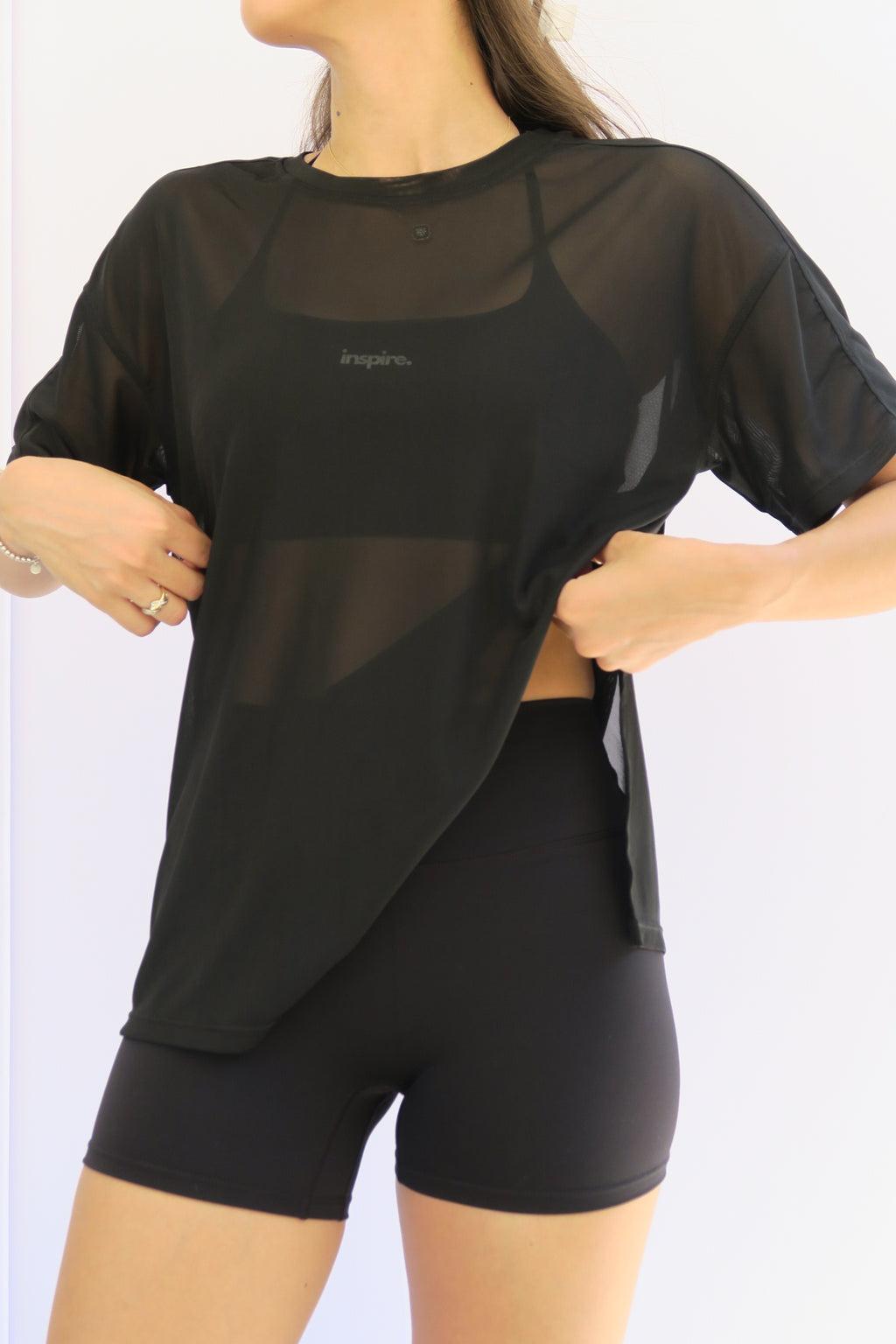 Mesh Oversized Basic Top