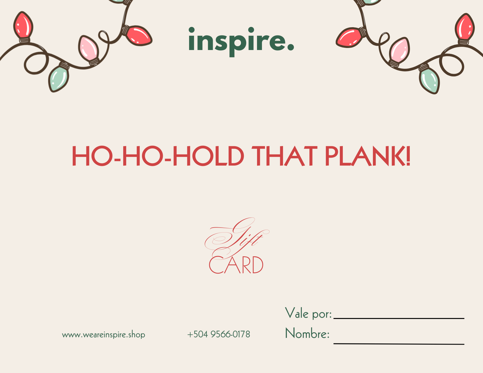 Ho Ho Hold that Plank Gift Card