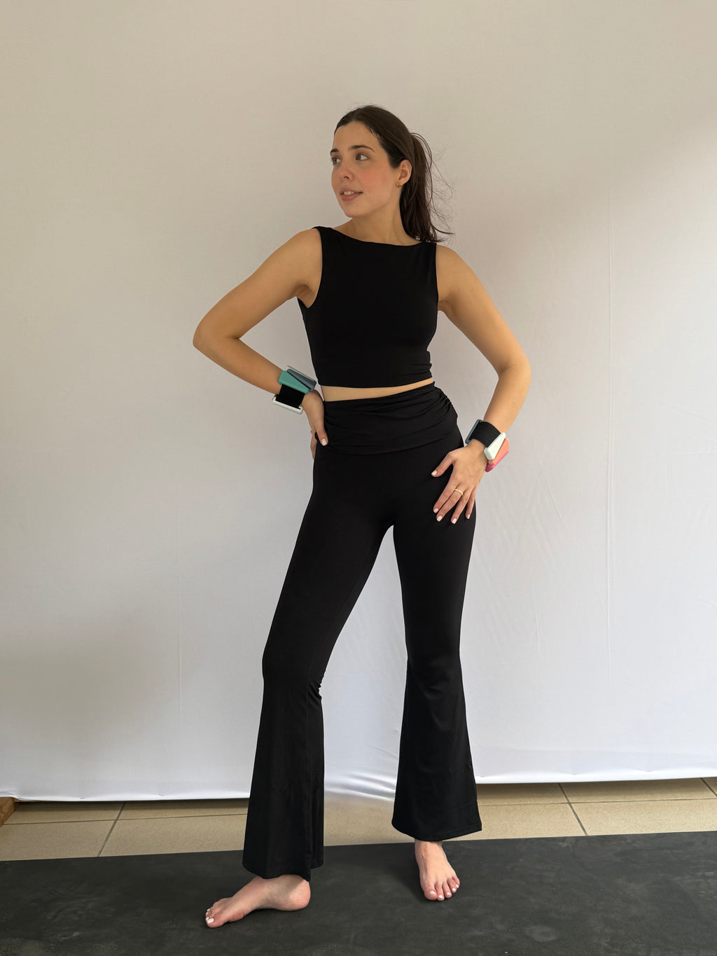 Fringe Waist Flared Legging