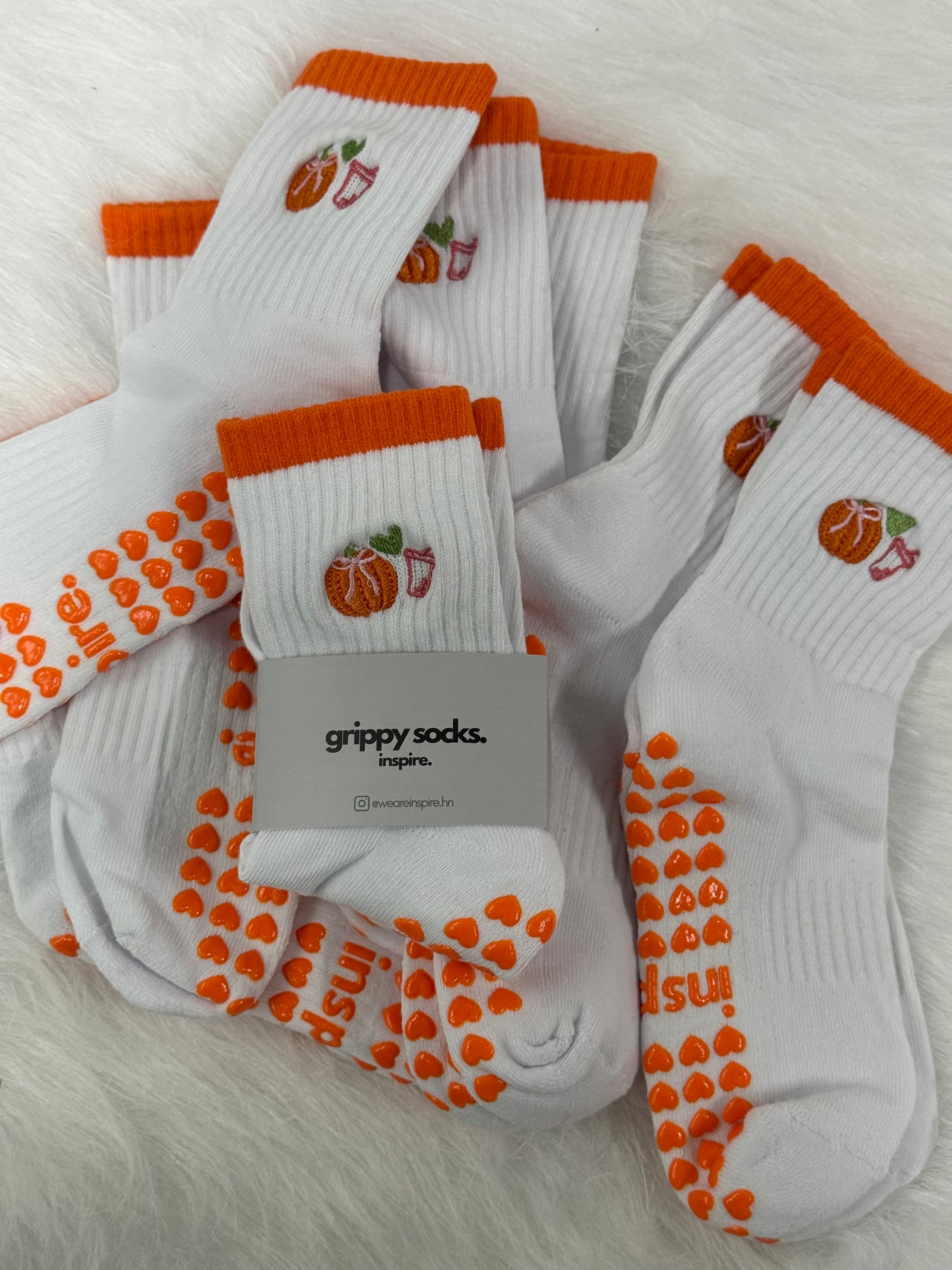 Pumpkin Spice Grippy Sock