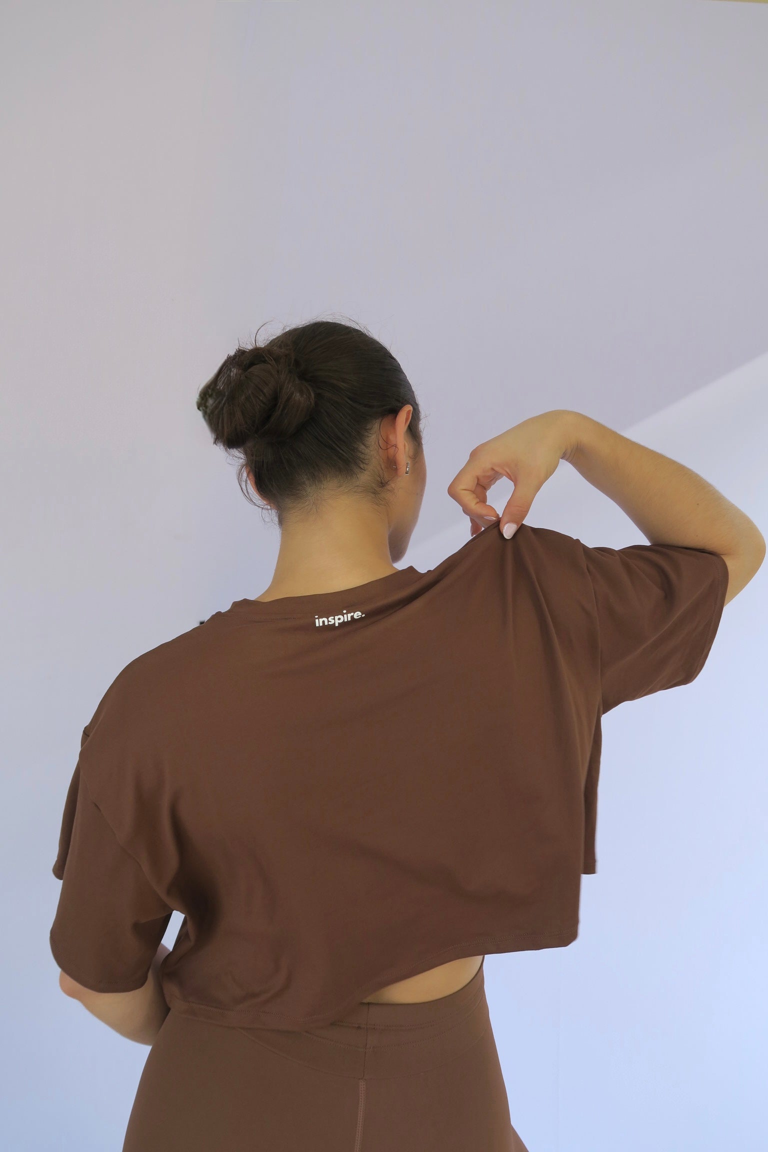 Over-sized cropped tee