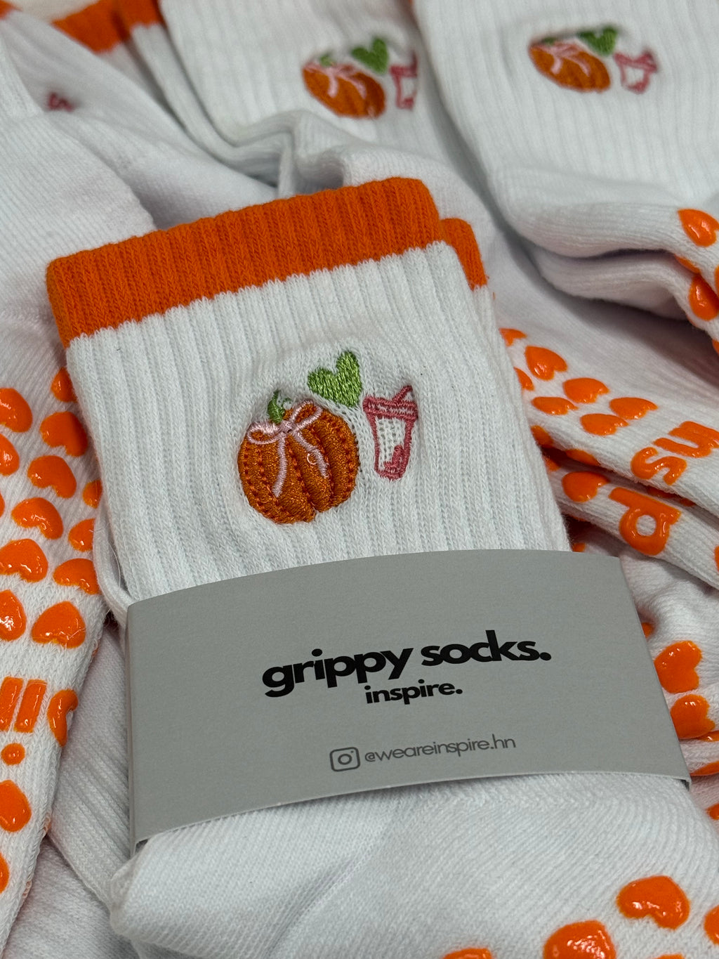Pumpkin Spice Grippy Sock