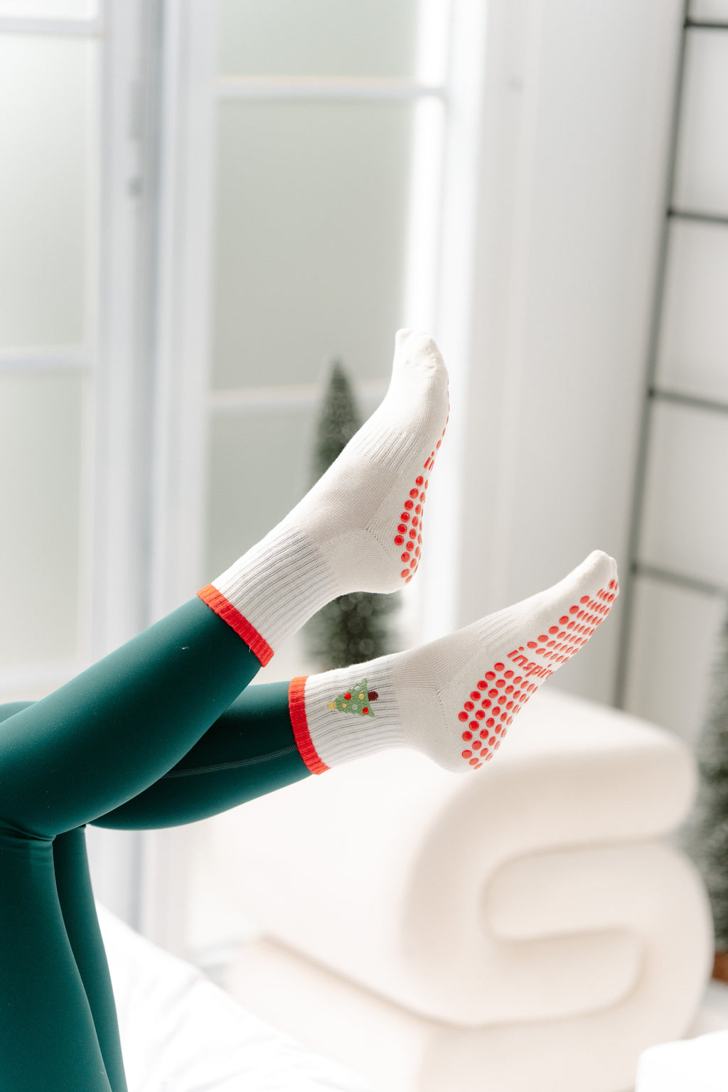 Christmas Tree Grippy Socks