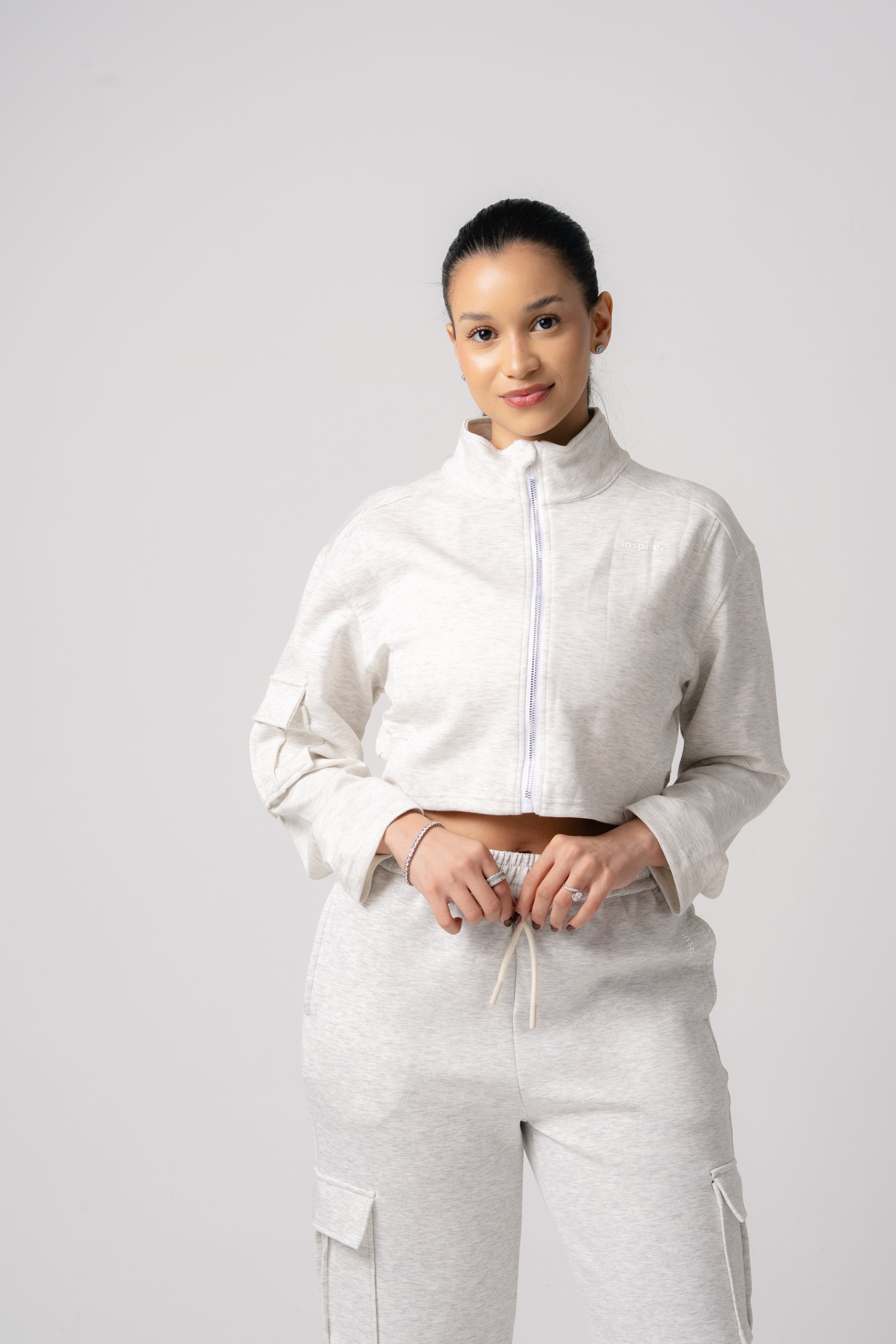 LuxeLounge Cropped Sweat Shirt