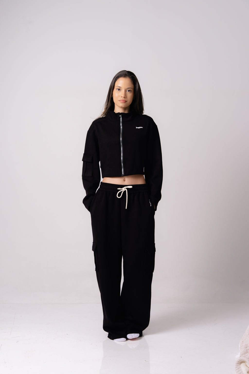 LuxeLounge Cropped Sweat Shirt