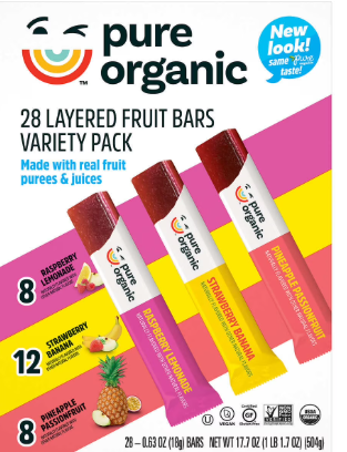 Pure Organic Fruit Protein Bars