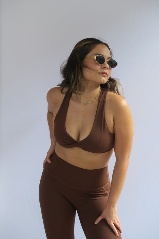 Crossed Halter Bra