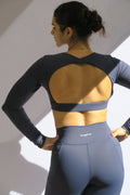 Long Sleeve Open Back Top