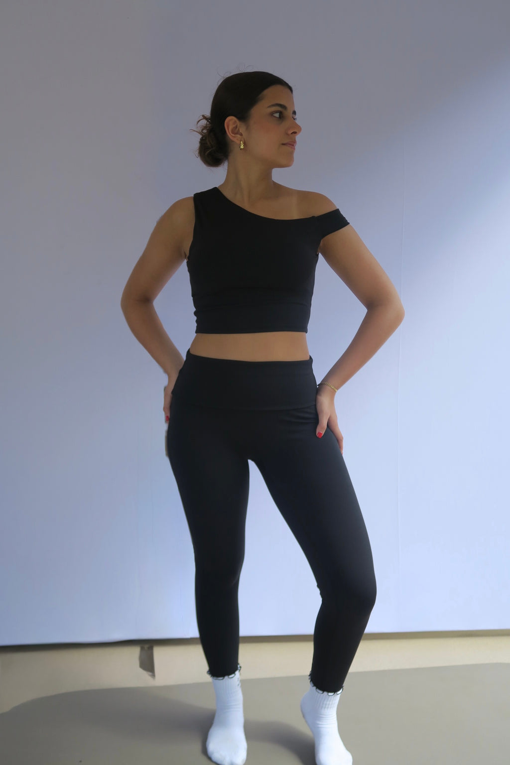 Folded Waist Band Legging
