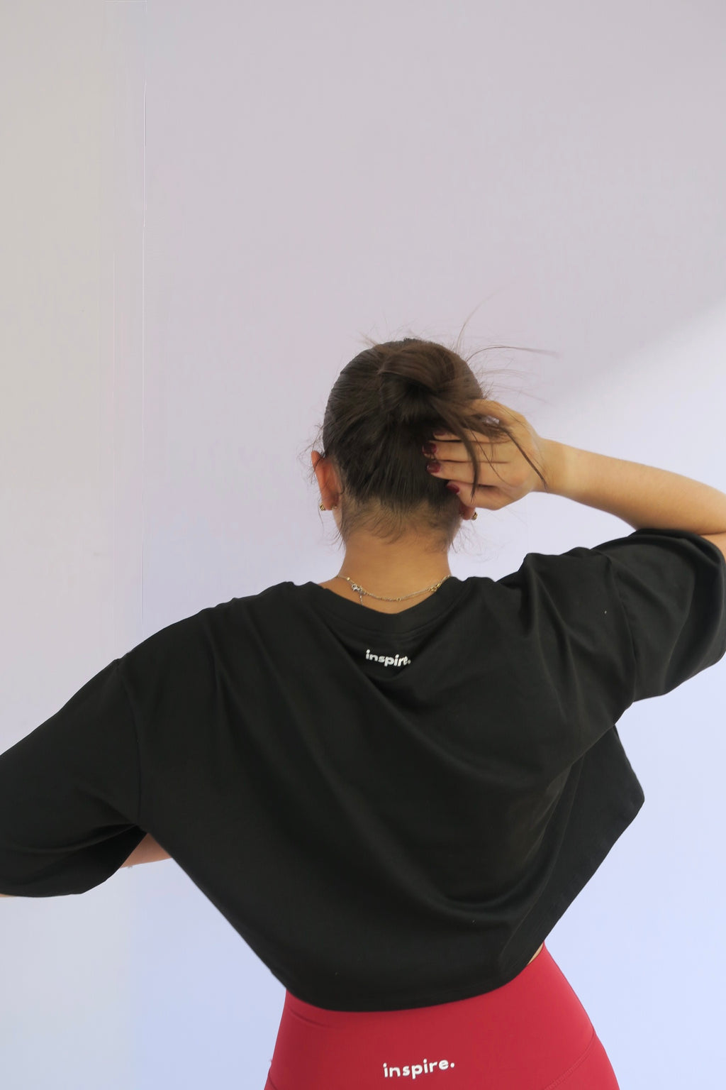 Over-sized cropped tee