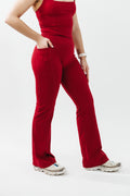 crossed waist wide legging