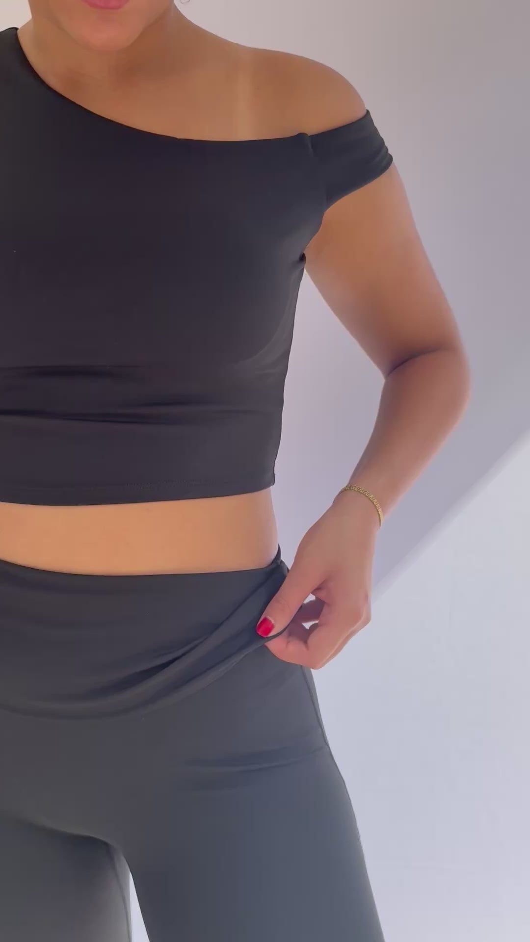 Folded Waist Band Legging